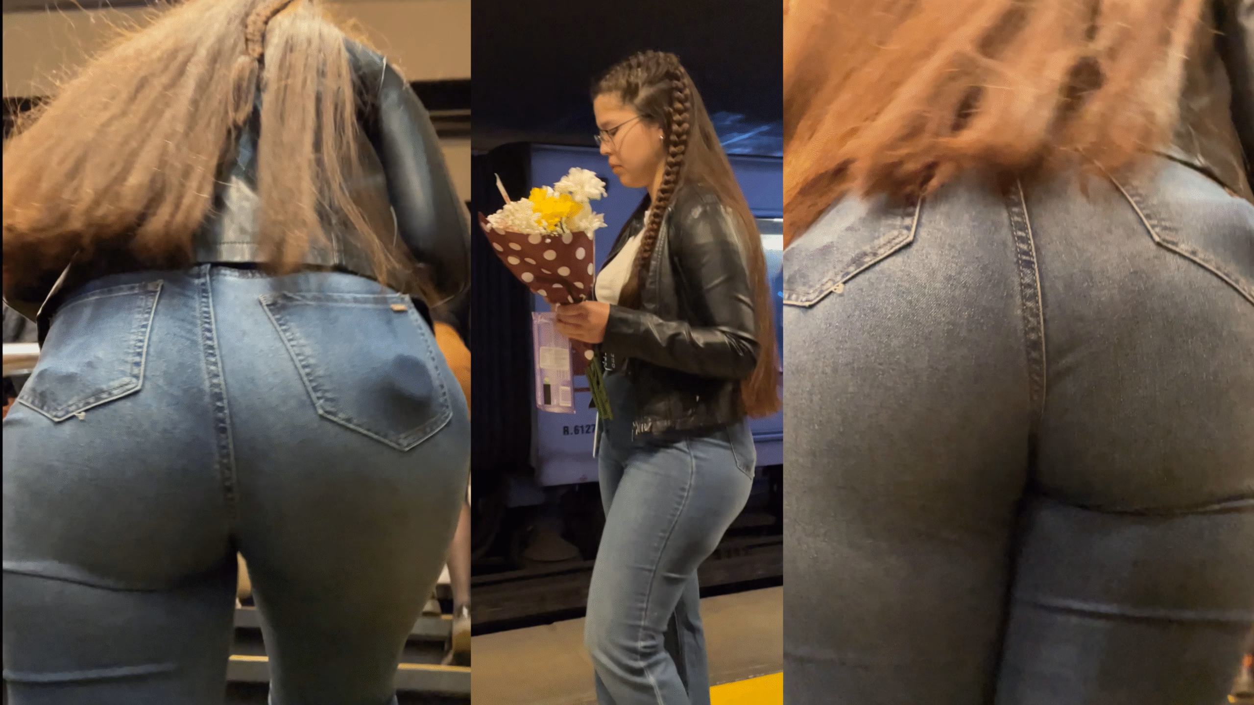 LT-042 Nerd with thicc thighs and BUBBLE ass in tight Jeans