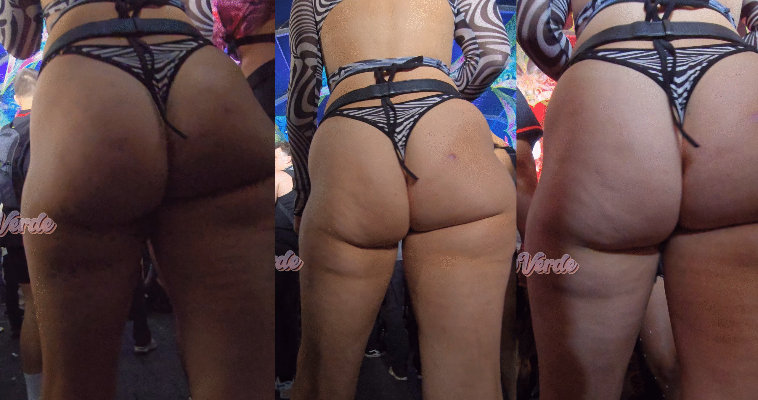 QV-022 Pawg in Zebra thong
