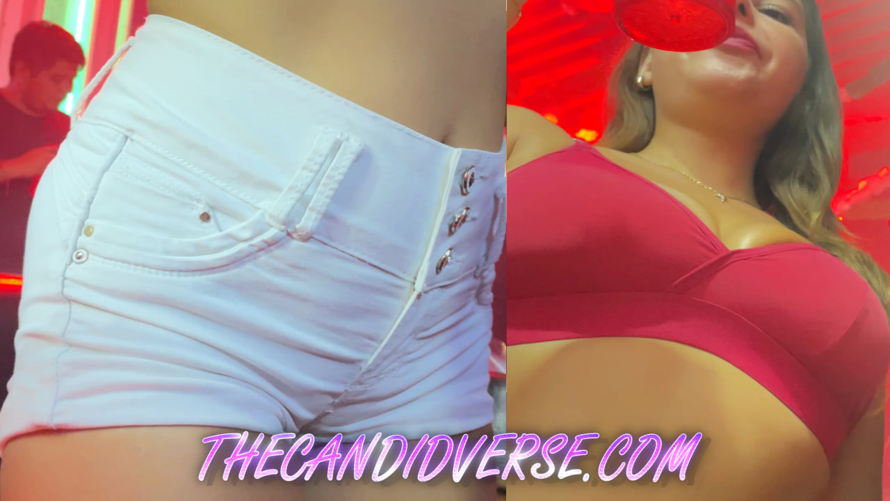 JF – Big titted red top white shorts