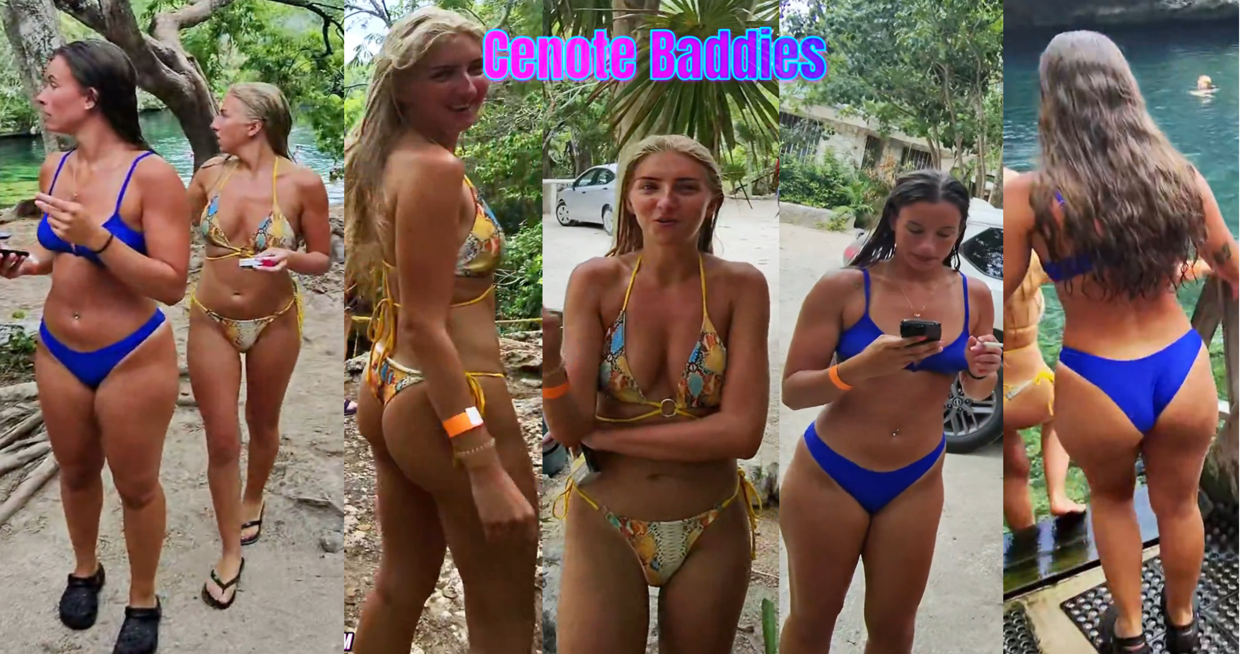 JF- Cenote Baddies One Blonde One Brunette!