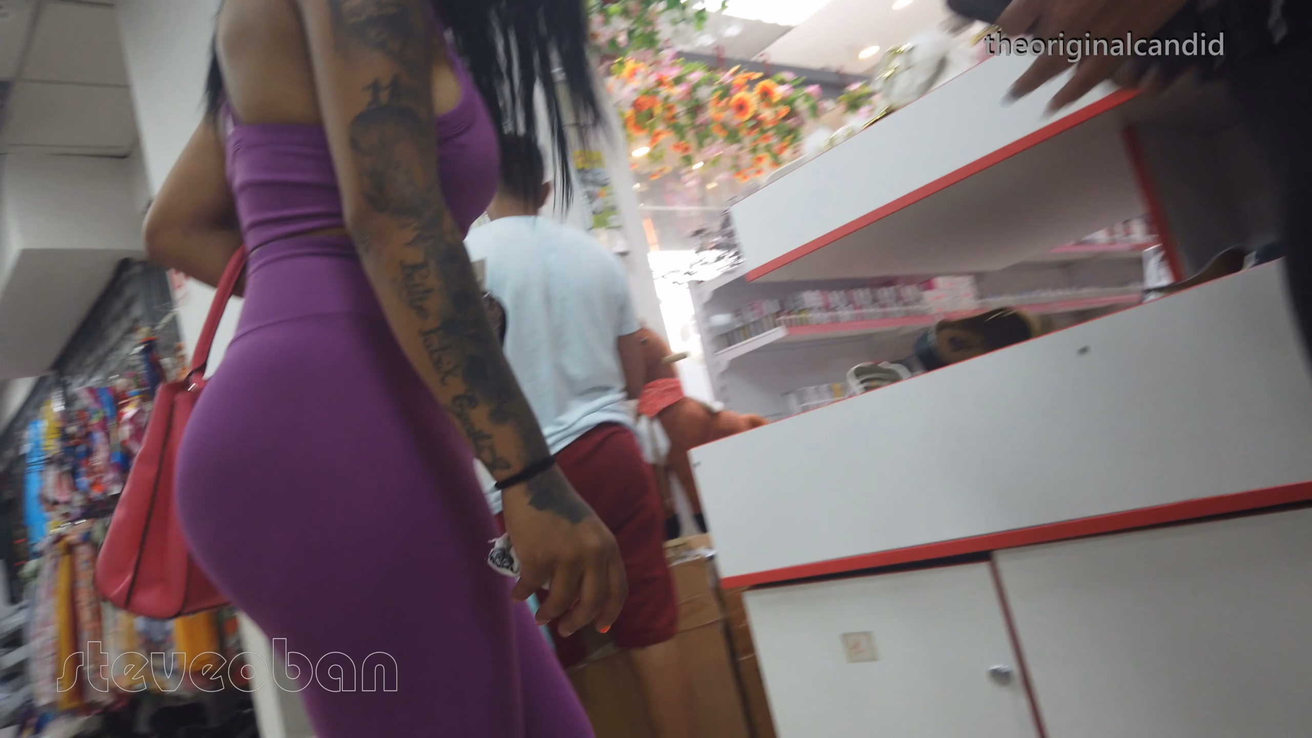 Two latinas in gym fit at store